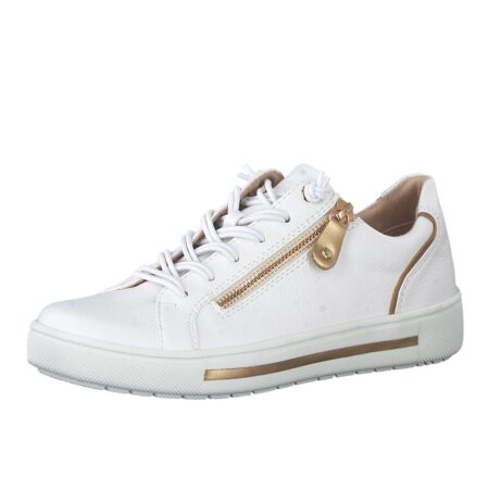 Jana Ballerina Sko Hvid/Rosa/Guld