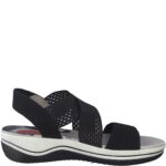 Jana Sort Sandal Med Elastik - Billede 5