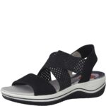 Jana Sort Sandal Med Elastik - Billede 2