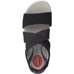 Jana Sort Sandal Med Elastik - Billede 4