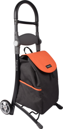 Indkøbstrolley Koala Orange/Grå Med Hvilesæde
