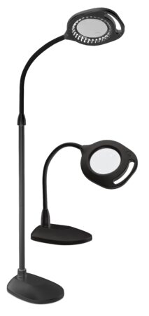 UDGÅET Gulv og Bordlampe Sort m/LED