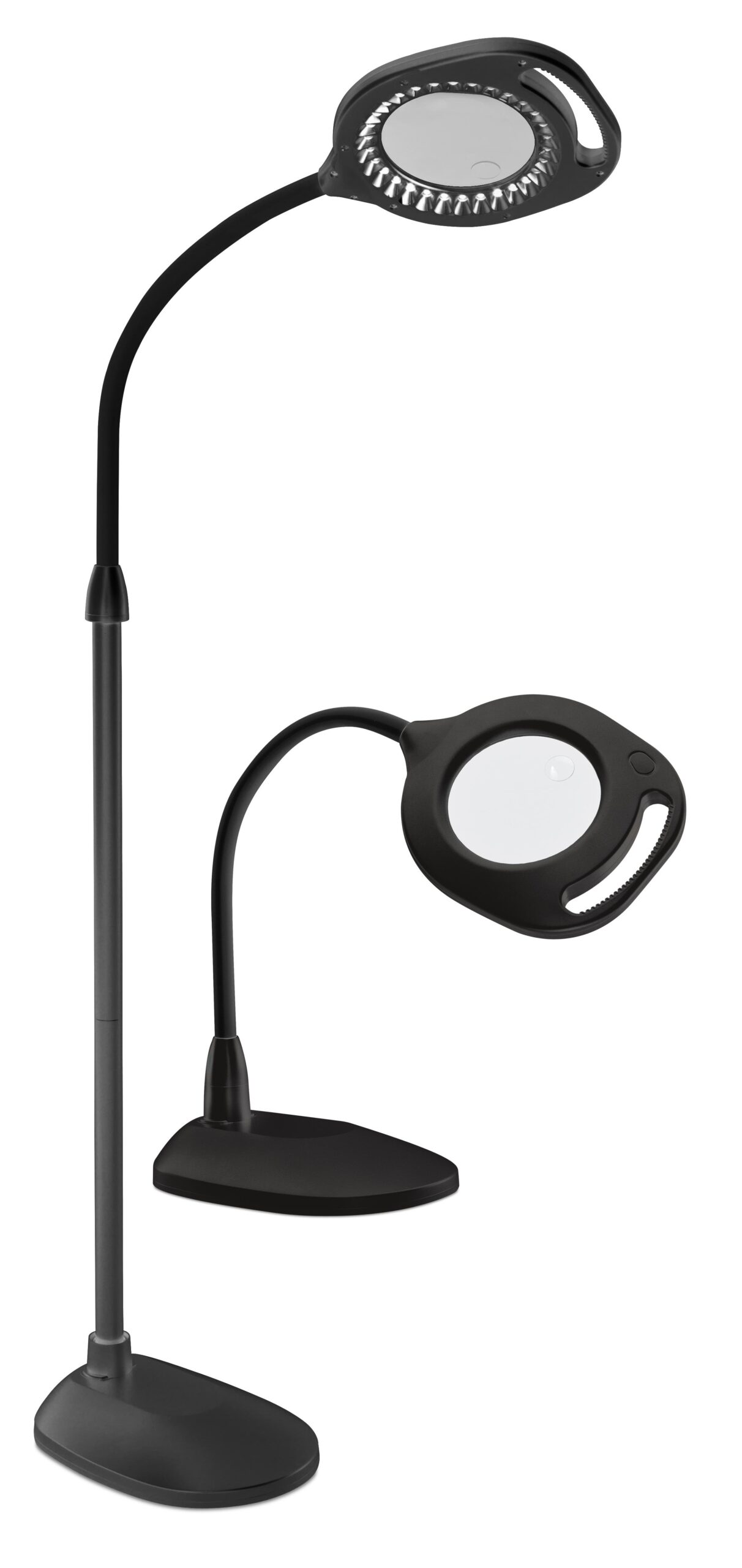 led_2-in-1_floor_combo_ottl080_ UDGÅET Gulv og Bordlampe Sort m/LED - Billede 1
