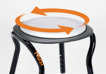UDGÅET Lets Frisbee Sort/Hvid Badestol - Billede 2