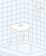 UDGÅET Badestol Lets Shower Hvid - Billede 3