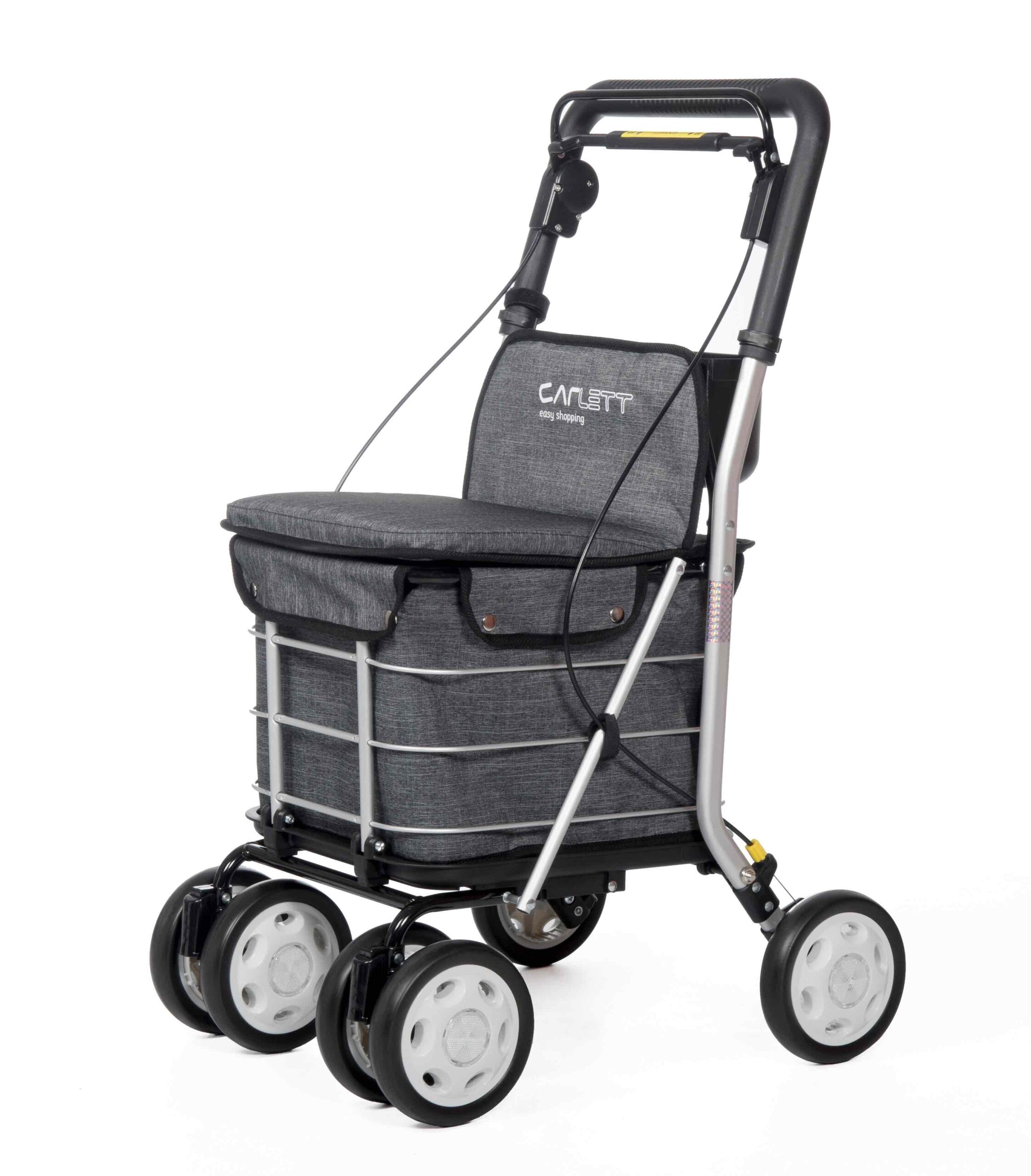 lett-800-7 Indkøbstrolley 800 GråTextured Carlett - Billede 1