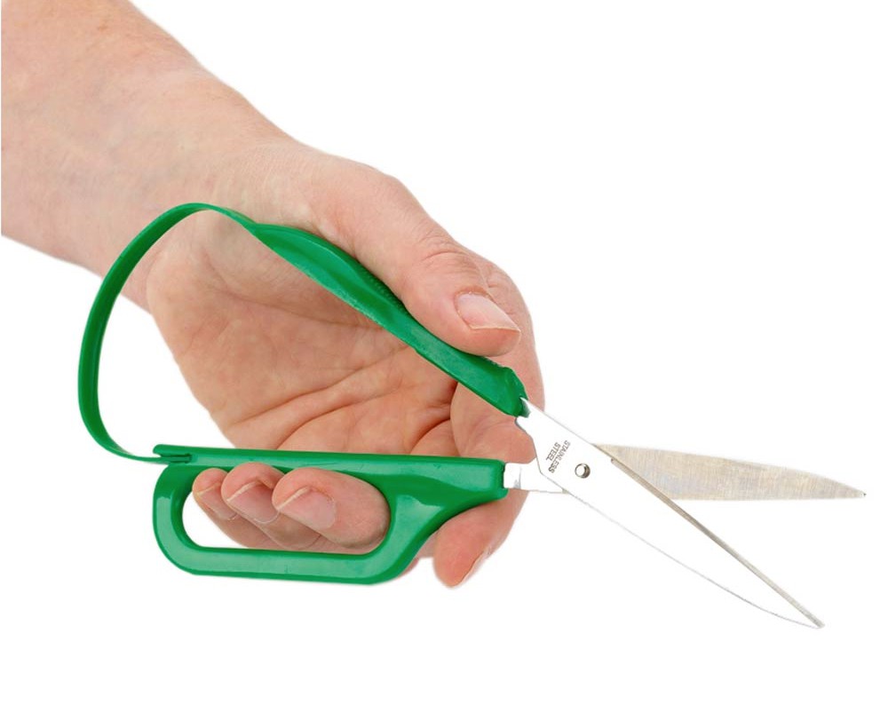 long-loop-easi-grip-scissors-left Saks m/langt håndtag Venstre hånd - Billede 1