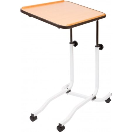Sengebord m/hjul/brun bordplade