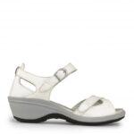 Sandal Hvid str.42 m/skrårem New Feet - Billede 2