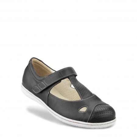 Damesko Sort str.41 m/velcro New Feet