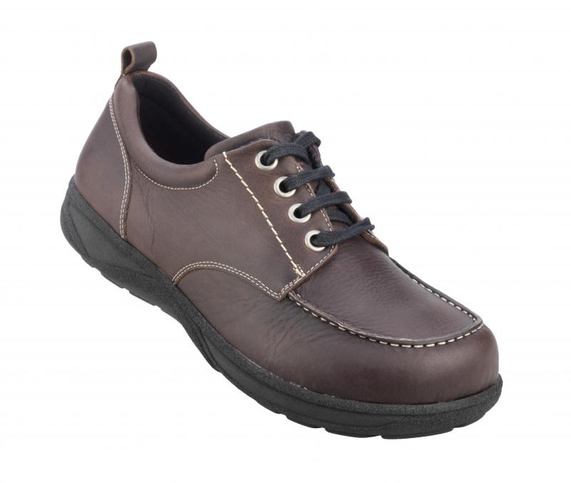 n7241-o-bro-fl_1 Herresko Brun str.44 m/snøre New Feet - Billede 1