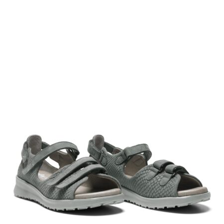 New Feet Army Grøn Sandal I Nubuck Læder