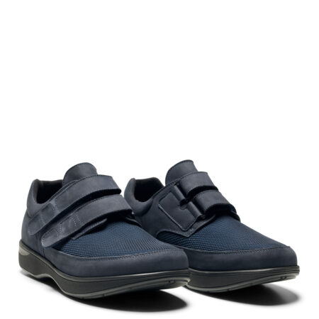 New Feet Blå Herresko Med Velcro