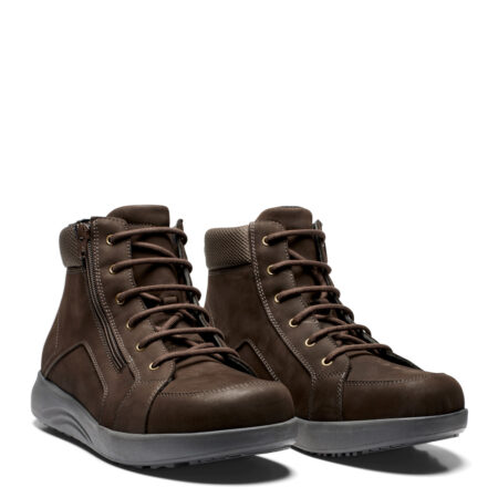 New Feet Brun Herrestøvle Glat Læder