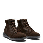 New Feet Brun Støvle Nubuck Læder Lynlås