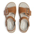 New Feet Cognac Sandal Glat Læder - Billede 3