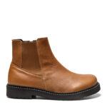 New Feet Cognac Støvle Med Lynlås - Billede 4