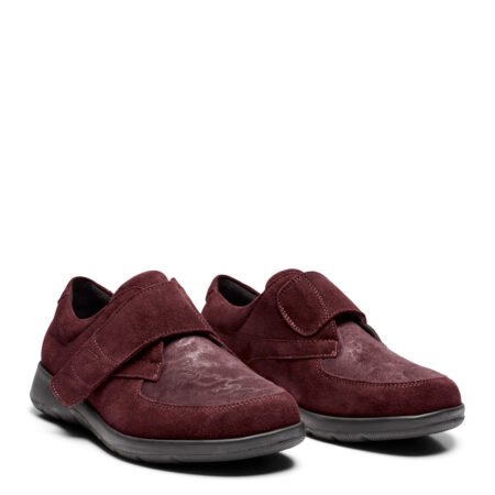New Feet Darkwine Sko Med Stretchlæder