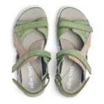New Feet Grøn Sandal 2 Velcroremme - Billede 3