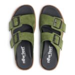 New Feet Grøn Slipper Ruskind - Billede 3