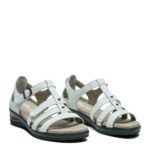 New Feet Hvid Sandal Nubuck Læder