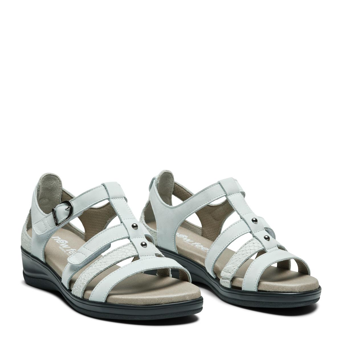 new_feet_hvid_sandal_nubuck-1 New Feet Hvid Sandal Nubuck Læder - Billede 1