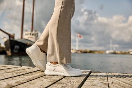 New Feet Hvid Sko Med Glat Læder