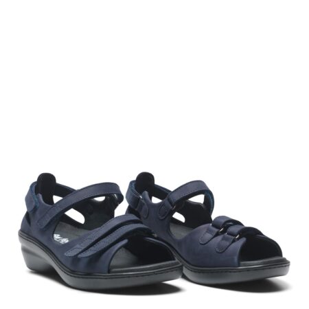 New Feet Mørkeblå Sandal Nubuck Læder