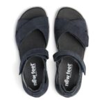 New Feet Mørkeblå Sandal Nubuck Læder - Billede 3