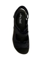 New Feet Sandal Mørkeblå Nubuck Læder - Billede 3
