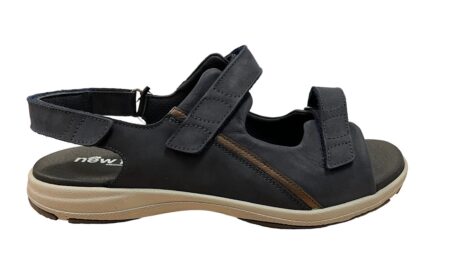 New Feet Sandal Mørkeblå Nubuck Læder