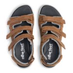 New Feet Natur Sandal 3 Velcroremme - Billede 3