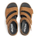 New Feet Natur Sandal Med 3 Velcro - Billede 4
