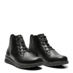 New Feet Sort Støvle Med Glat Kalveskinslæder - Billede 2