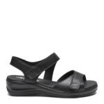 New Feet Sort Sandal med 2 Velcroremme - Billede 2