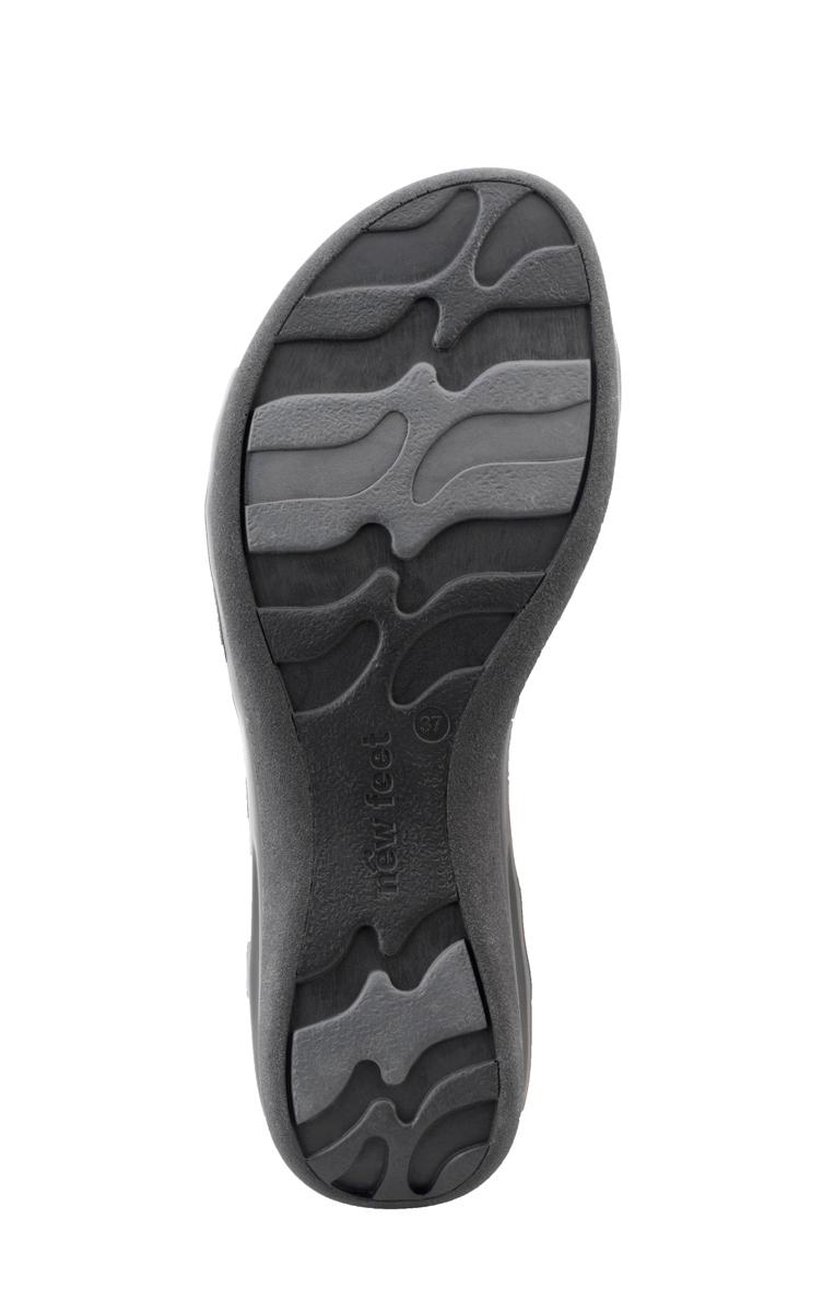 New Feet Sort Sandal med 2 Velcroremme - Billede 4