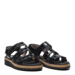 New Feet Sort Sandal Med Kalveskind