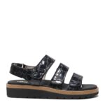 New Feet Sort Sandal Med Kalveskind - Billede 2