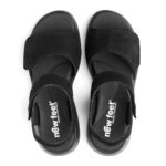 New Feet Nubuck Sort Sandal Læder - Billede 2