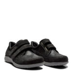 New Feet Sort Sko Kalveskind Med Stretch - Billede 2