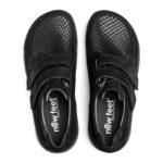 New Feet Sort Sko Kalveskind Med Stretch - Billede 5
