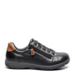 New Feet Sort Sko Sort Læder - Billede 2