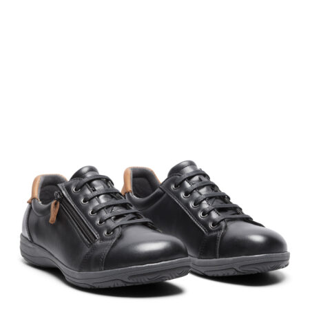 New Feet Sort Sko Sort Læder