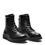 New Feet Sort Støvle Glat Læder Lynlys - Billede 2