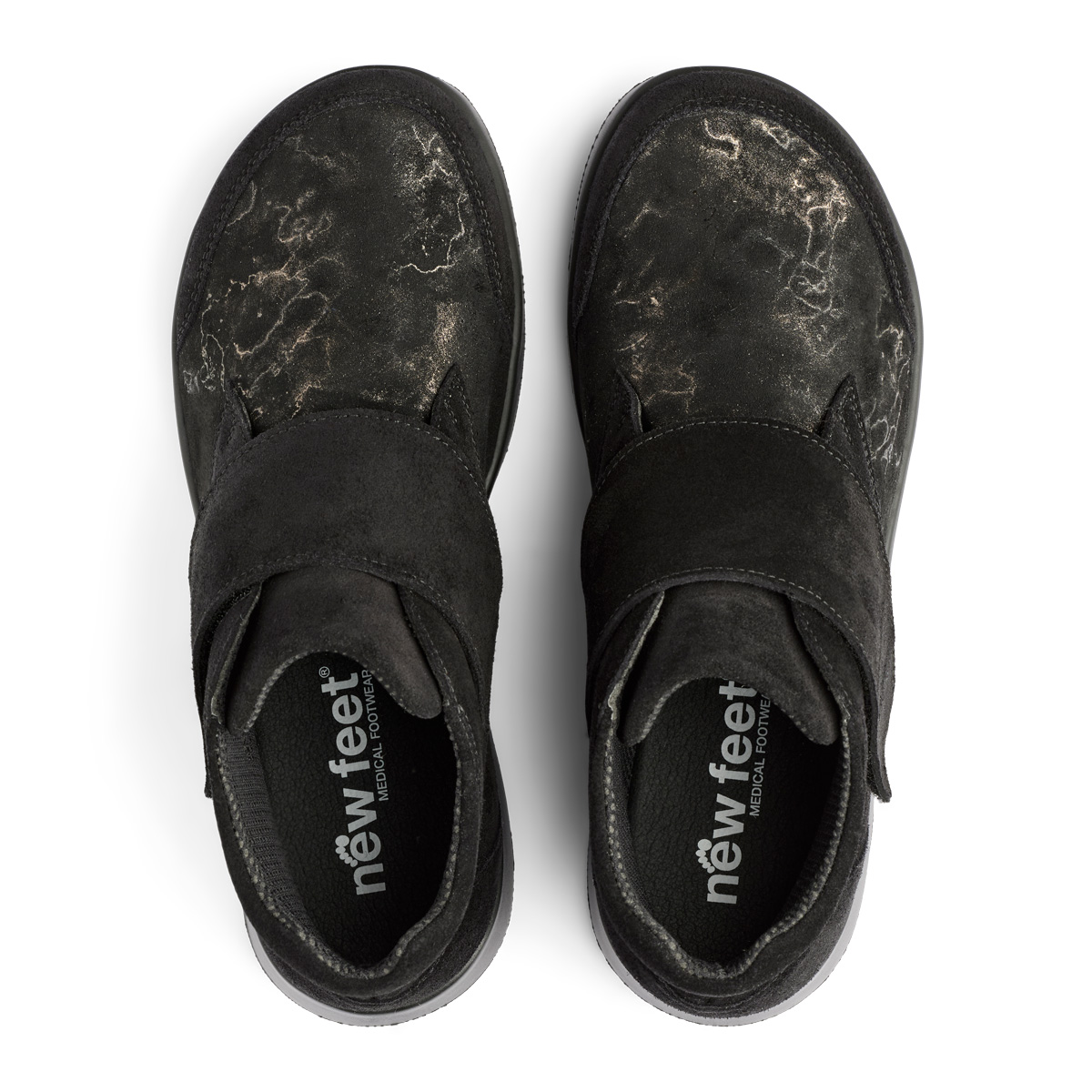 New Feet Sort Støvle Med Textil Stretch - Billede 2