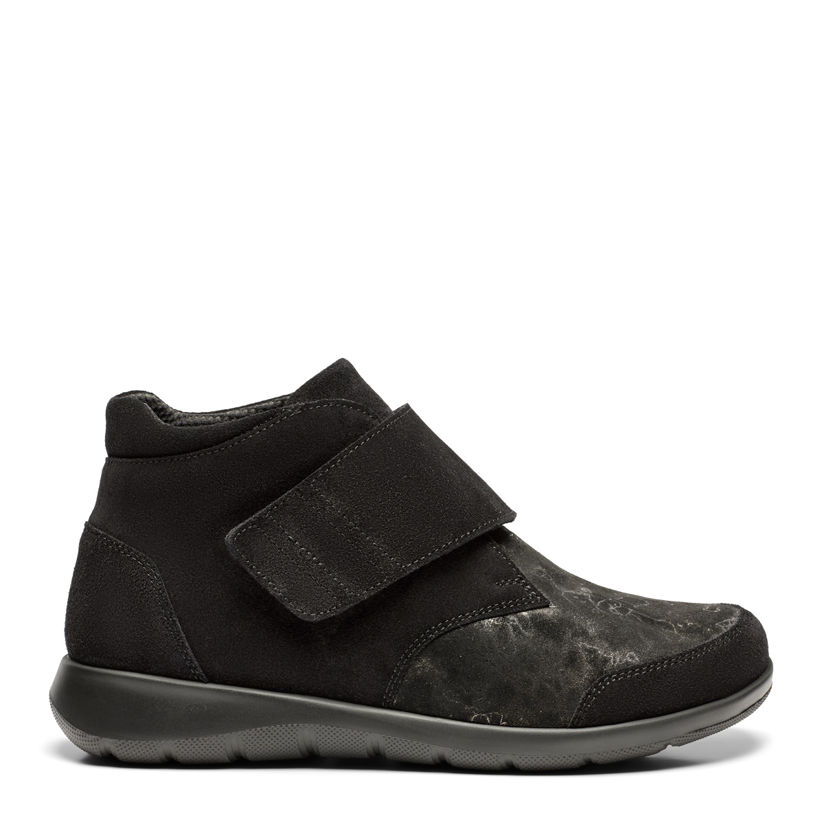 New Feet Sort Støvle Med Textil Stretch - Billede 3