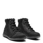 New Feet Sort Støvle Nubuck Læder Lynlås - Billede 2