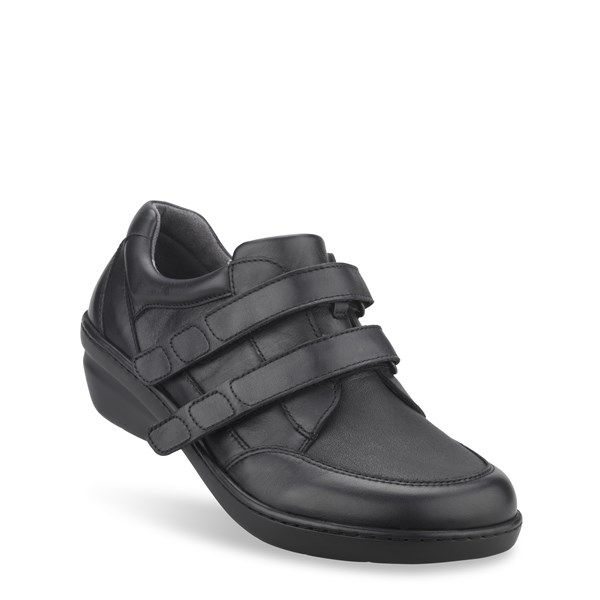 nf10194-sort-1 Damesko Sort m/2 velcro-remme - Billede 1