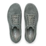 New Feet Sko Armygrøn Struktureret Læder Med Stretch - Billede 3