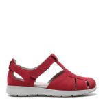New Feet Rød Sandal Med Lukket Hæl og Tå - Billede 2